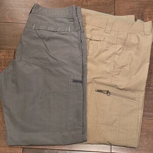 Colombia Men's Hiking Pants. Set of 2 Gray and Khaki Pants. Size 34W X 32L